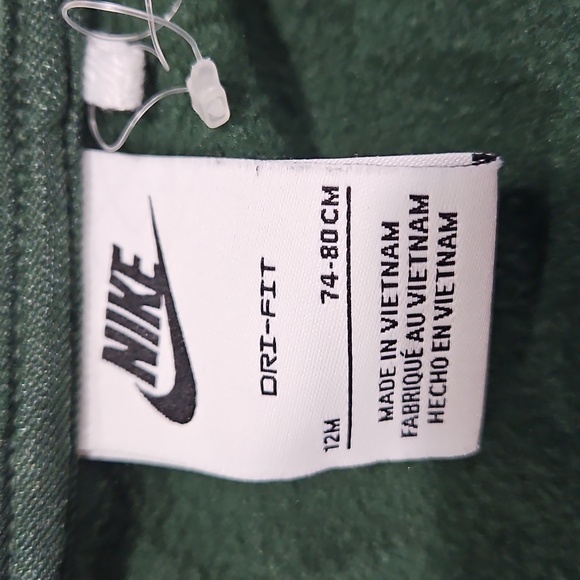 12/Mth Nike Dark Green and Gray Tracksuit with Yellow Logo Nwot - Picture 5 of 6